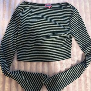 Edikted long sleeve striped top